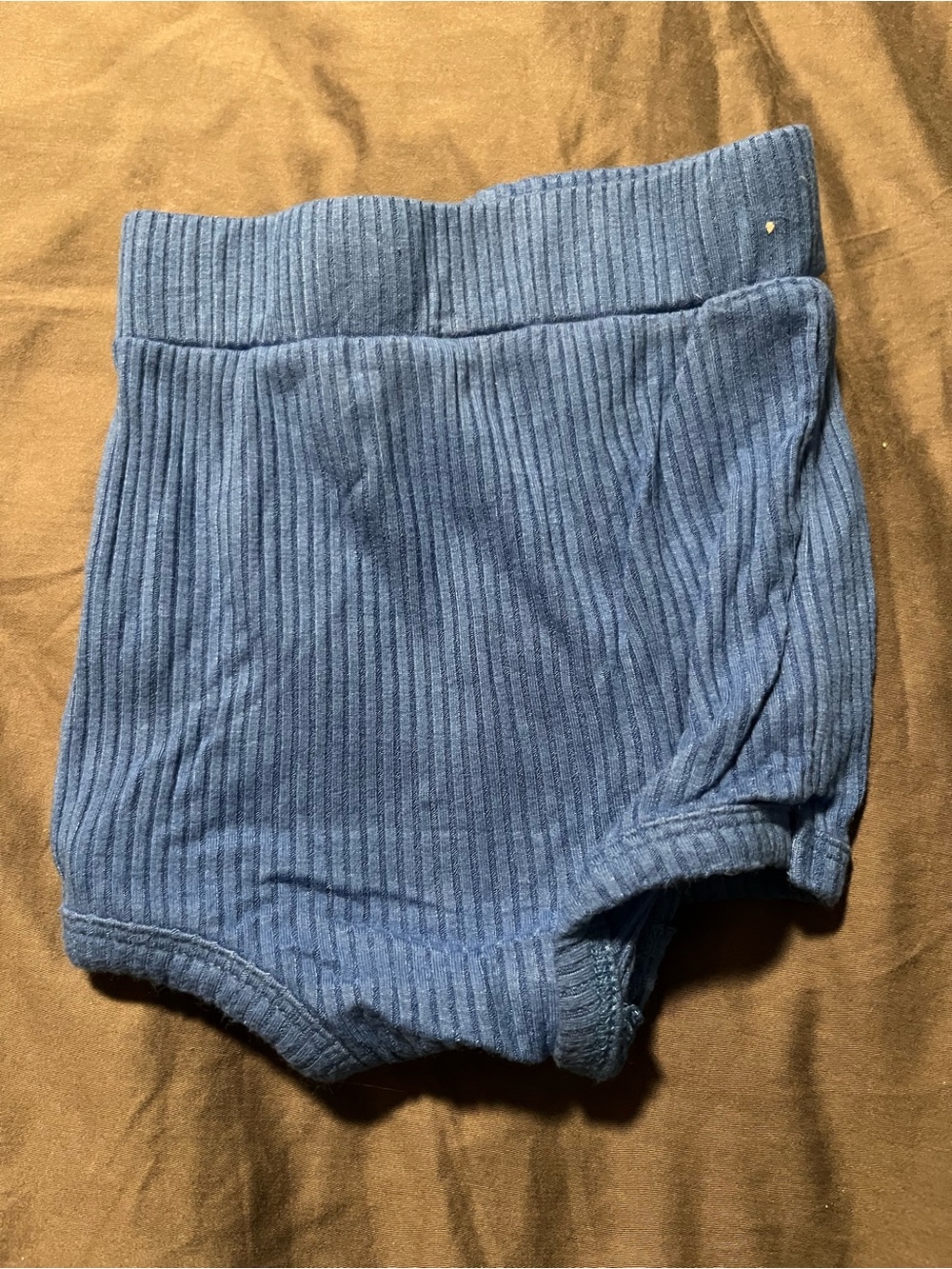 kate quinn Ribbed High-Waist Kids Bloomers— Blue